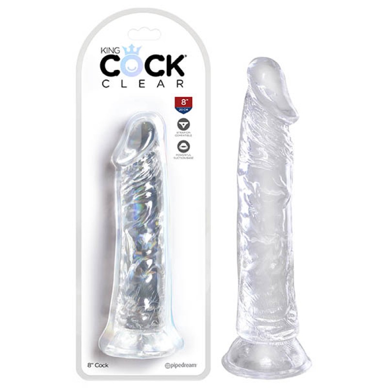 King Cock 8'' Clear Cock